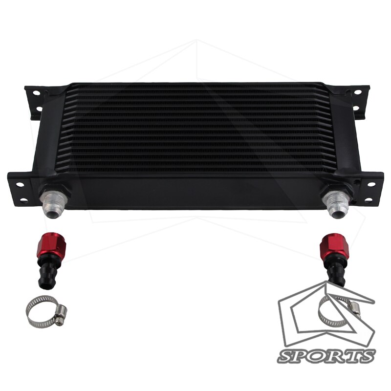 2" ALUMINIUM 8AN OIL COOLER - 16 ROW ENGINE OIL COOLER + AN8 FITTING / HOSE END
