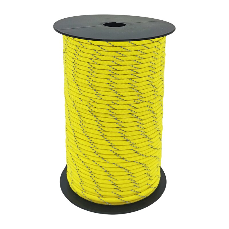 Paracorde réfléchissant, 100M Dia.4mm, corde lumineuse pour tente de Camping, outil d&#39;extérieur: 3