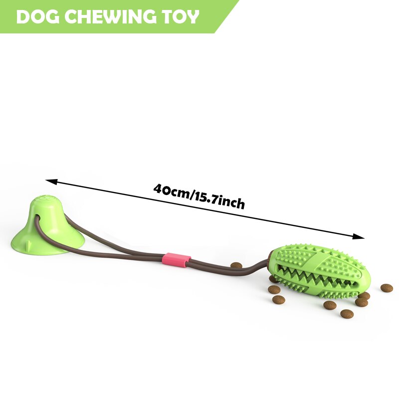 Pet Dog Toys Silicon Suction Cup Tug dog toy Dogs Push Ball Toy Pet Tooth Cleaning Dog Toothbrush for Puppy large Dog Biting Toy: C without box