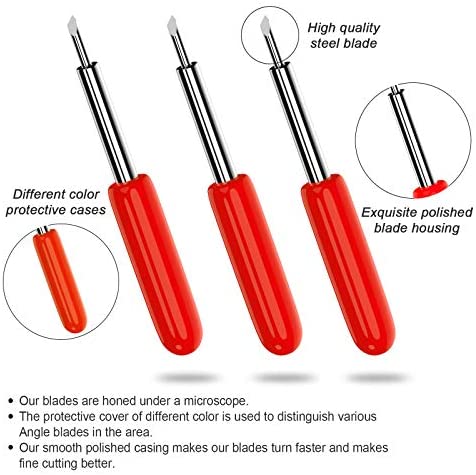 10PCS Replacement Deep Point Cutting Blades Cricut Maker/Maker 3 Cutting Machines Explore Air/Air 2/Explore Air 3 Cut Blade: >32mm