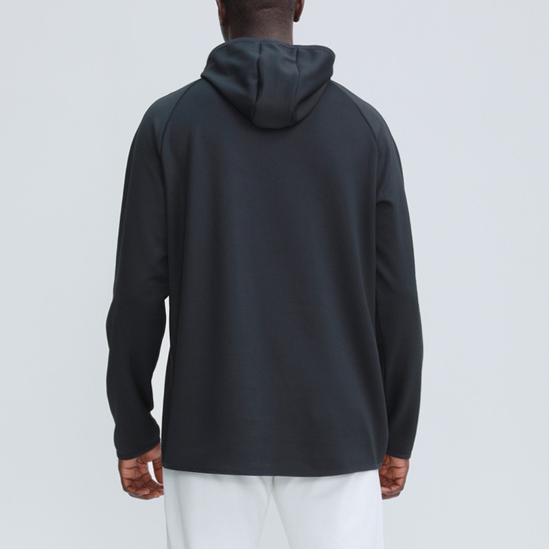 Autumn Winter Black White Grey Hooded Sportswear Men Breathable Long Sleeve Sports Hoodies Plus Size 165