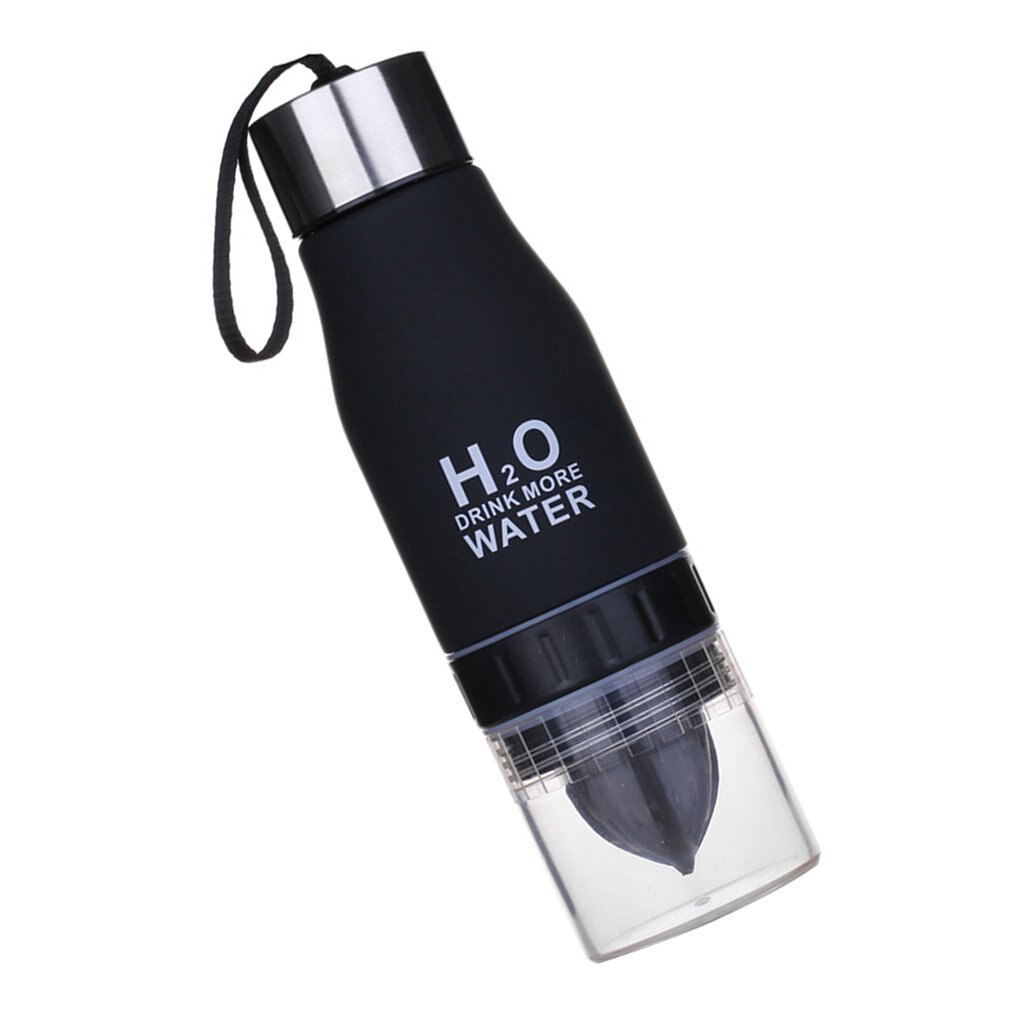 Lemon Juice Infuser Water Bottle 650ml Plastic Portable Casual Fruits Juice Cup For Water Sport Drinking Bottles Color