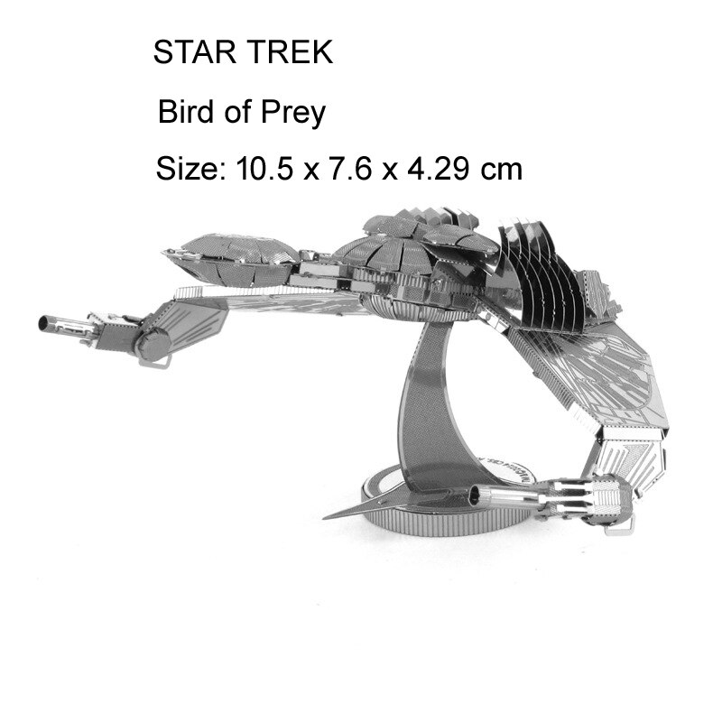 Starship 3D Metal Puzzle Enterprise NCC-1701-D Bird of Prey model KITS Assemble Jigsaw Puzzle Toys For Children