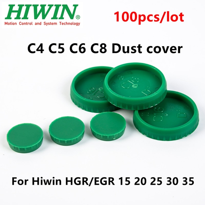 100pcs HIWIN Linear Motion Rail Guide Dust Cover C4 C5 C6 C8 Plastic Green Caps Protector HGR15 HGR20 HGR25 HGR30 HGR35 EGR15