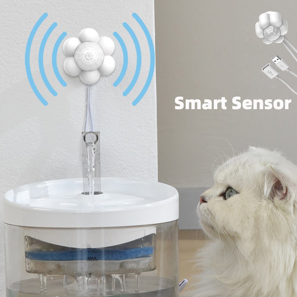 Sensor de movimiento inteligente para gatos y perros, dispensador de fuente de agua, infrarrojo, Usb, Detector Universal de accesorios para mascotas