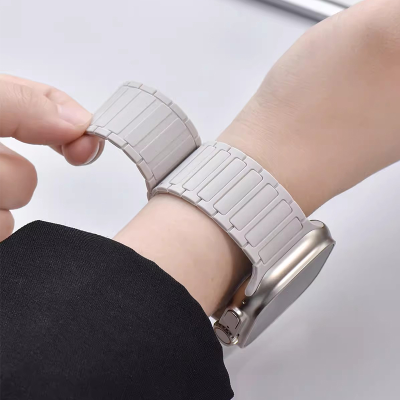 Magnetarmband für Apfel Uhr Band 45 mm 44 mm 40 mm 46 mm 41 mm 42 mm 38 Silikonarmband iWatch Serie 8 7 6 Se 9 10 Ultra 2 49 mm
