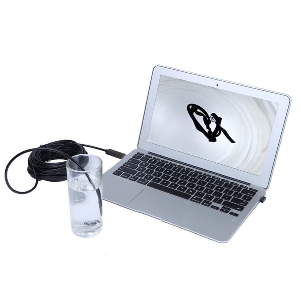 Endoscopio USB AN99 2 en 1, cámara de inspección de teléfono, 5M, 10M, impermeable, 6 LED, Mini tubo de boroscopio para Android y PC,