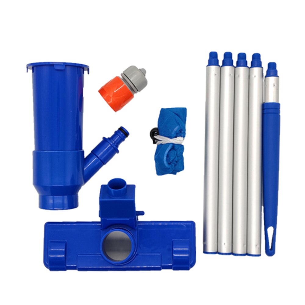 Swimming Pool Vacuum Cleaner 1.8m Electrical Spa Tub Cleaning Robot Outdoor Pool Cleaning With Bottom Brush 5-section Rod Po