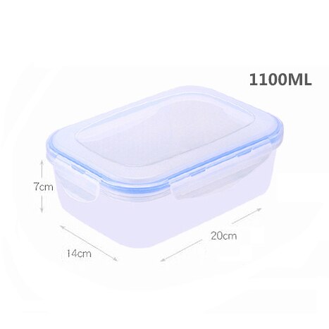 Kitchen Plastic Microwave Bento box Outdoor Picnic Food Storage Container Eco Friendly lunch box for kids school Dinnerware Set: 1100mm