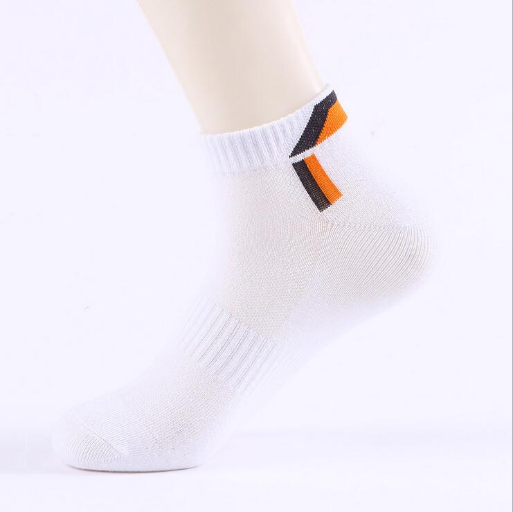 Cotton Socks Men Thin Cycling Socks Low Ankle Socks Sport Athletic Socks Women Sock Sneaker Basketball Socks Men: Triangle white 1