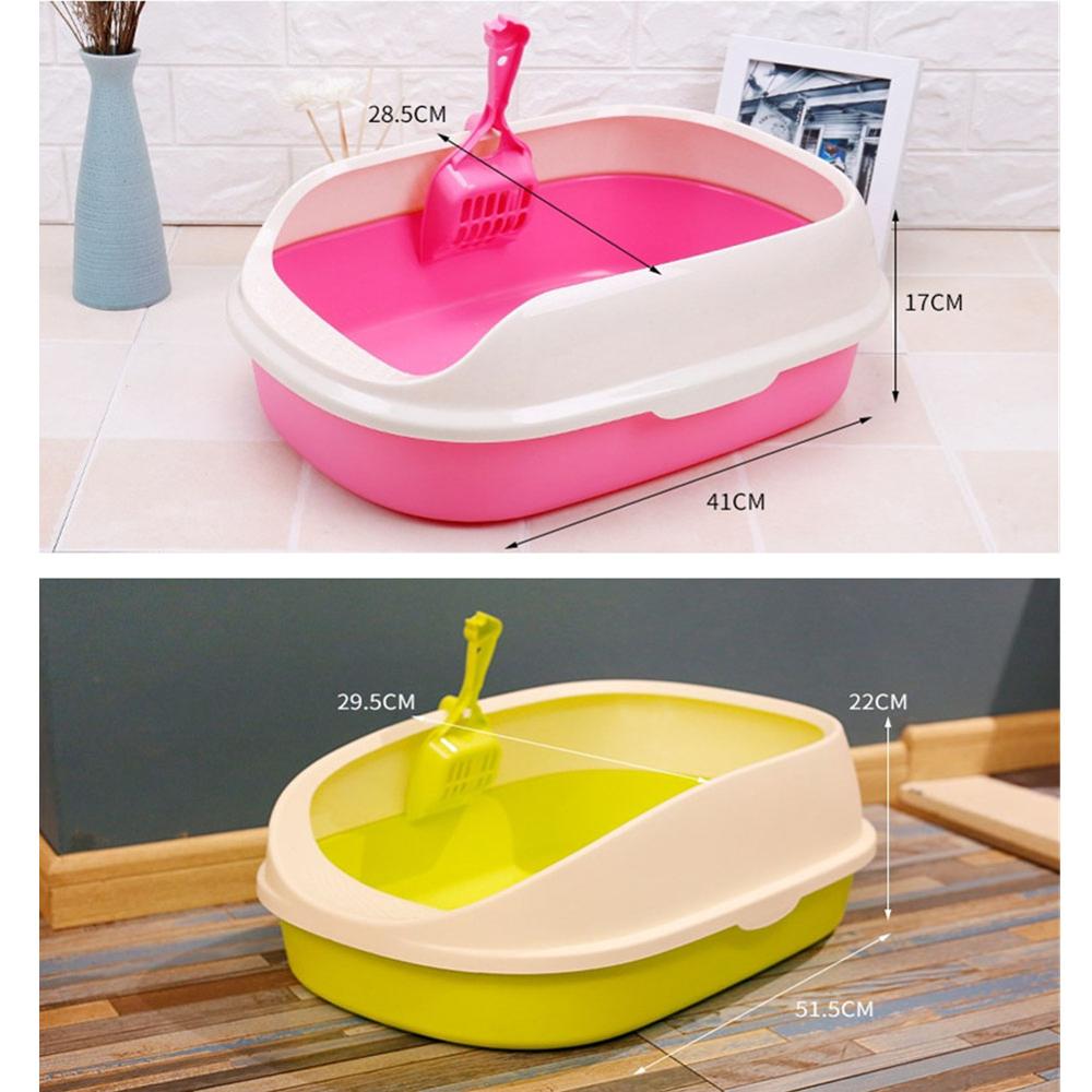 Caja de arena para perros y gatos, inodoro antisalpicaduras de peluche con pala, caja de arena para cachorros, Arenero de Interior para el hogar