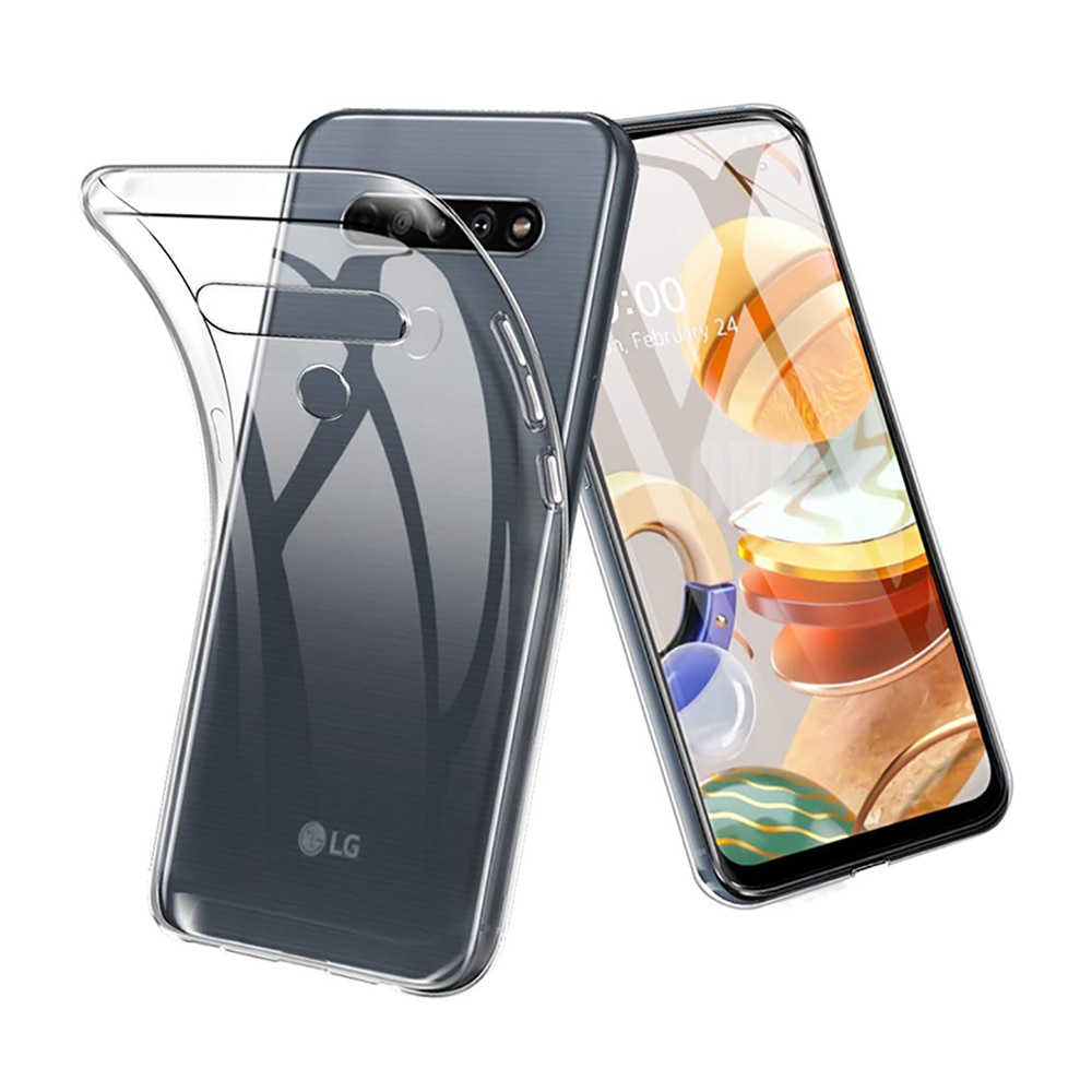 Transparent Original Phone Case LG K20 K30 K40 K40S K41S K50 K50S K51S K61 Q60 Q70 Soft TPU 360 Protective Clear Girl Back Cover