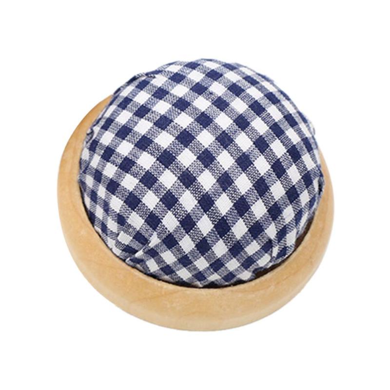 1pc mini artesanal bola em forma de diy artesanato agulha pino almofada titular acessórios de costura almofada de agulha pincoins: Azul