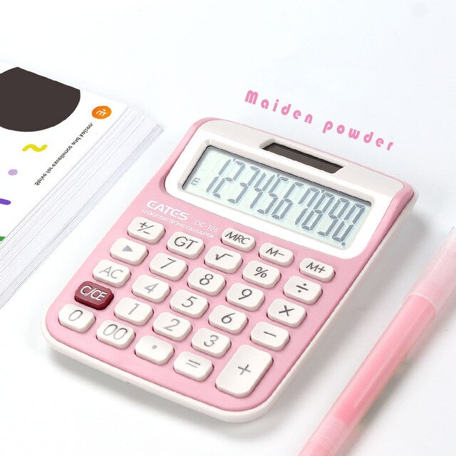 Calculator Trumpet Mini Small Computer Girl Cute Pink Student Comtable Portable Student Calculator Office Supplies Solar: 3