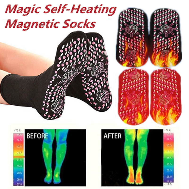 Tourmaline Magnetic Socks Self Heating Therapy Socks Warm Health Care Unisex Heated Socks Winter Comfortable Warm Massage Socks