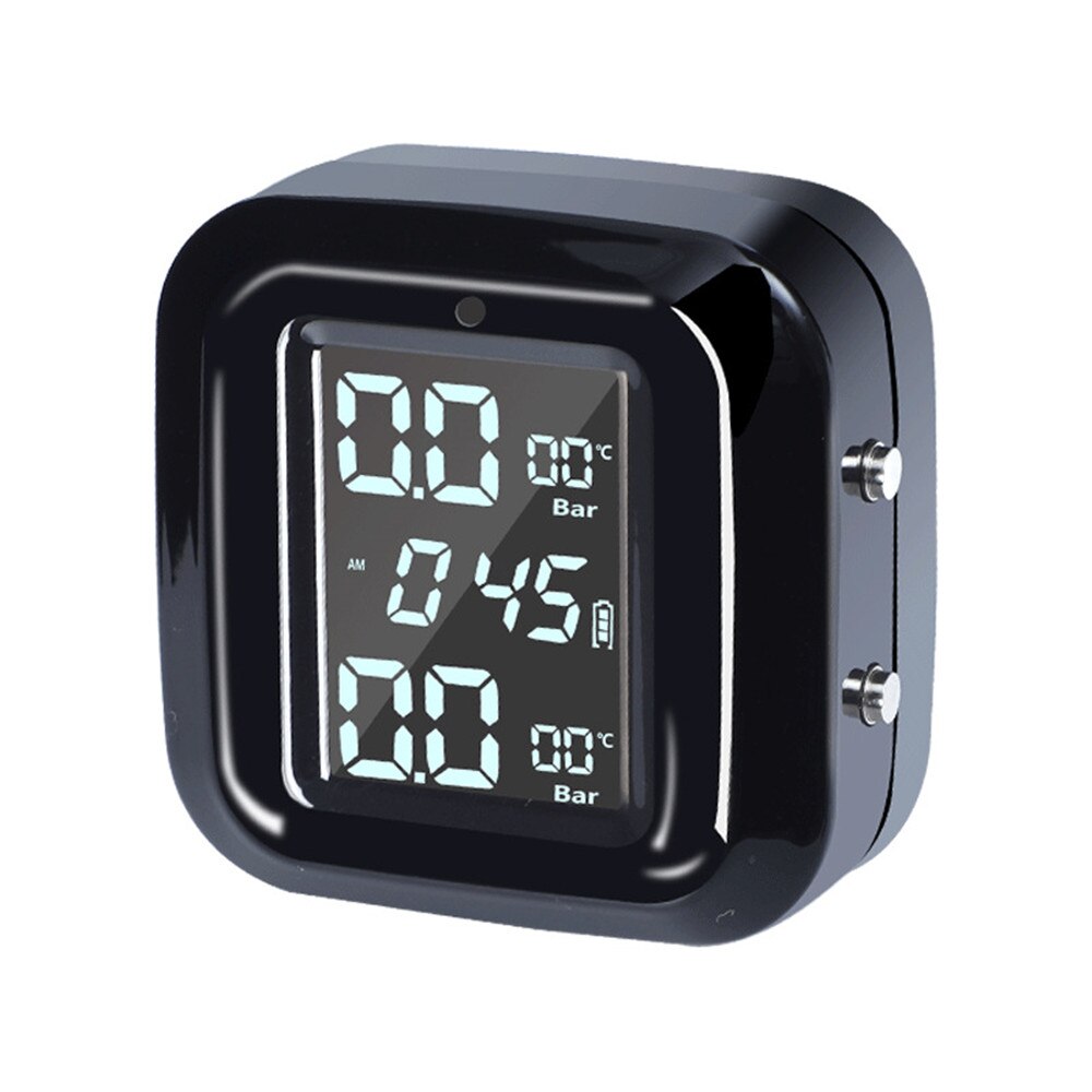 TPMS Tire Pressure Monitoring System Digital LCD With Two External Sensors Easy to install Wireless Motorcycle Accessories 2022