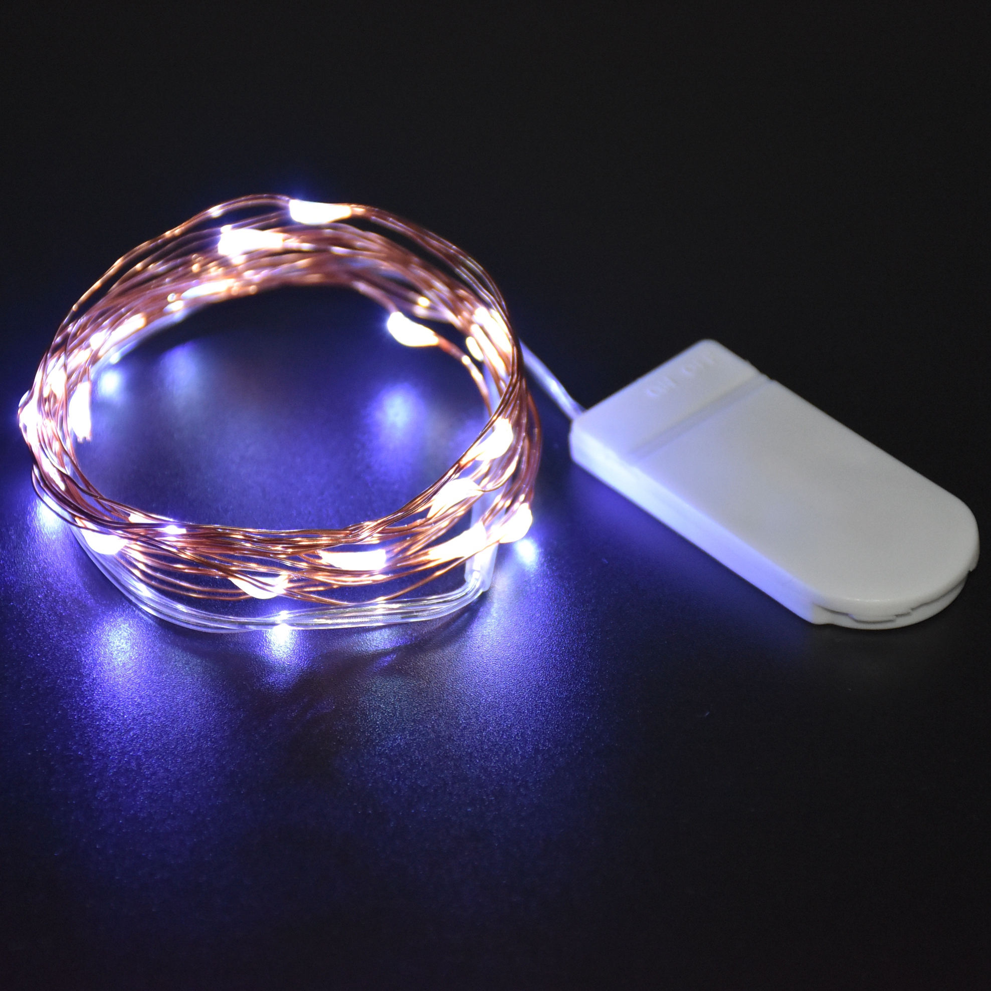 Kupferlichter, 1 m, 2 m, 3 m, Mini-Lichterkette CR2032, batteriebetrieben, Lichterkette für Schlafzimmer, Weihnachten, Party, Hochzeit, Dekoration