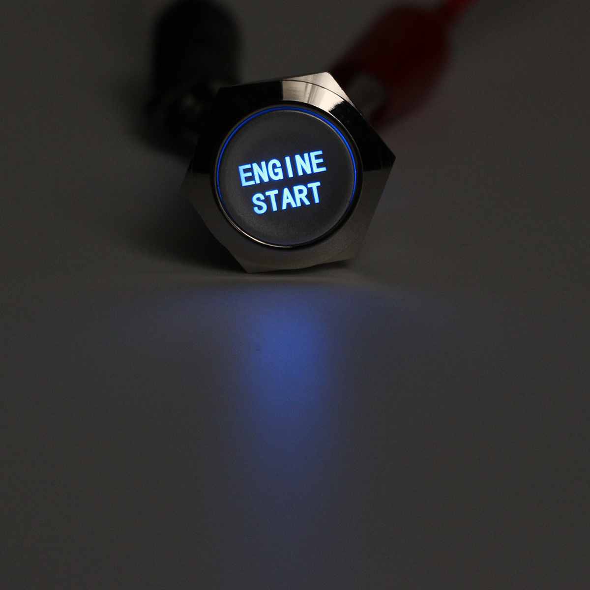 12V 19MM Car LED Push Button Switch Engine Start Momentary Starter Switches Aluminum Waterproof