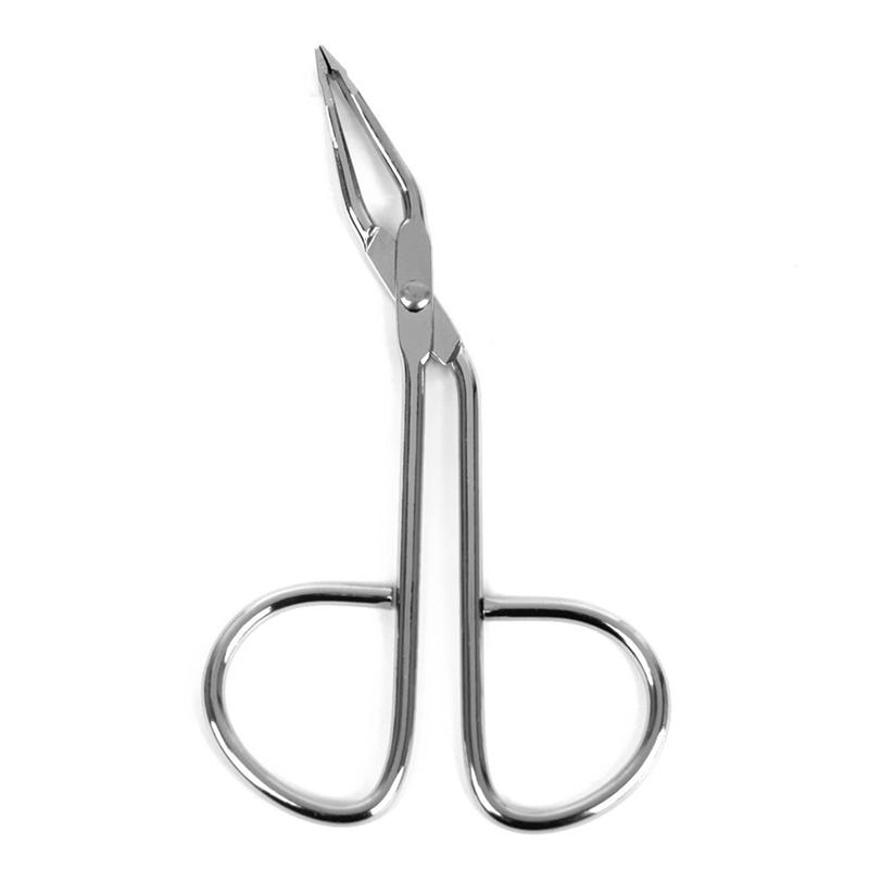 Stainless Steel Scissors Shaped Eyebrow Tweezer Clip (Silver)