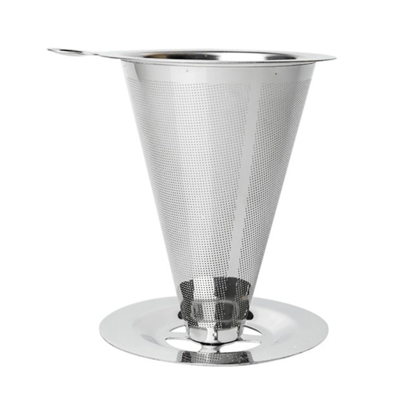 Reusable Coffee Filter Stainless Steel Cone Coffee Filter Baskets Mesh Strainer: 2