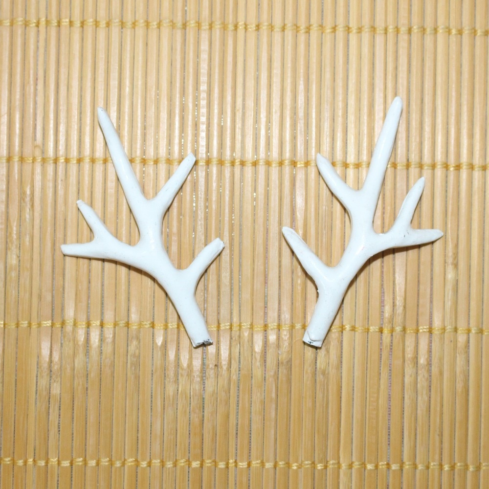 White Simulation Plastic Deer Antlers DIY Cosplay Animals Horn Headband Artificial Antlers DIY Accessorie Halloween Prop
