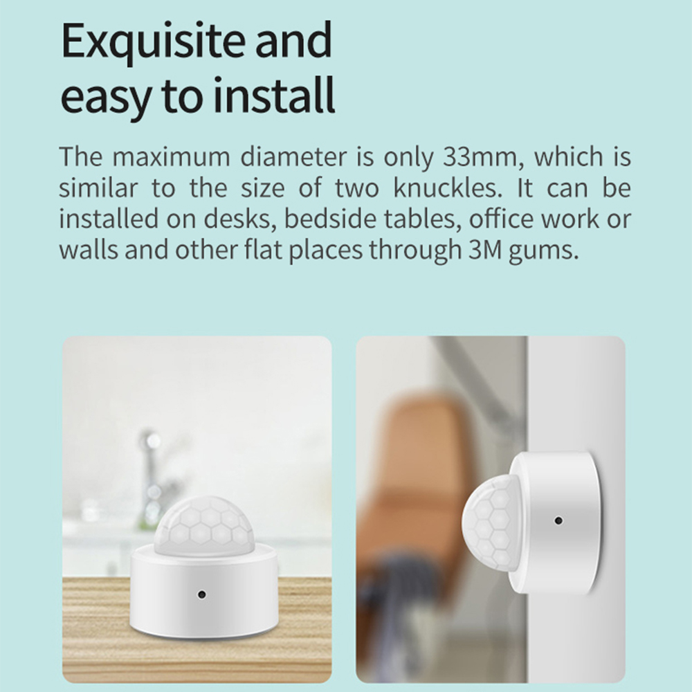 Tuya 2 in 1 Zigbee Mini Pir-bewegungsmelder + Helle Lux Licht passiv Infrarot Sicherheit Einbrecher Alarm Sensor