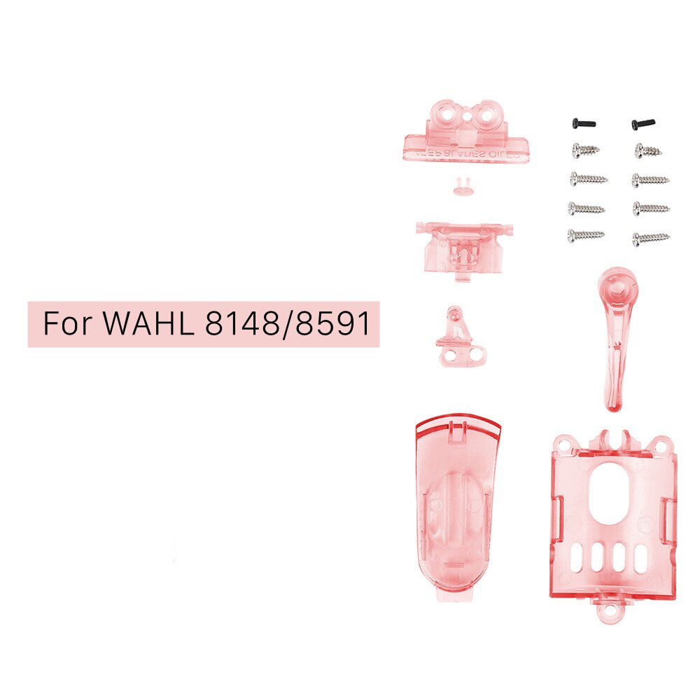 Coque supérieure transparente pour tondeuse à cheveux série Wahl 8591/8148, couvercle supérieur Transparent, g0402: Red Transparent
