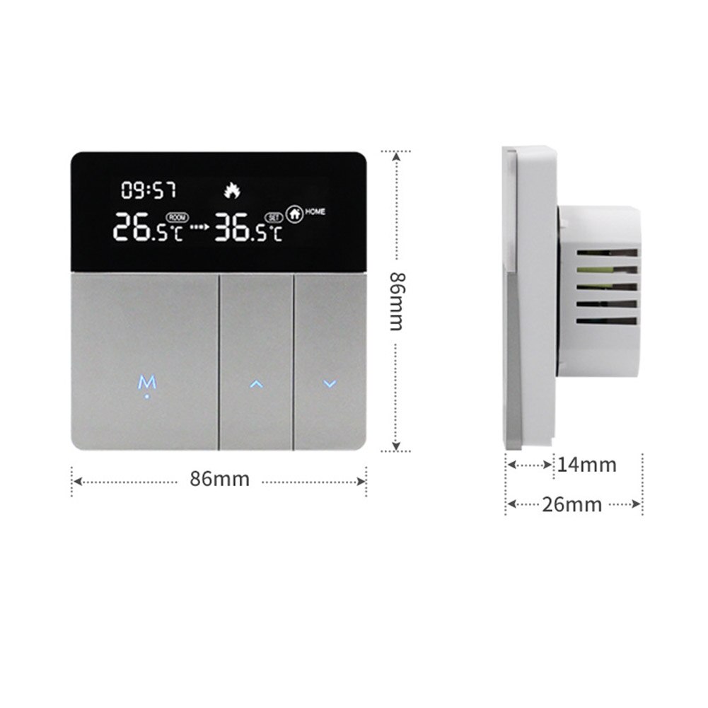Tuya Programmable LCD Touch Screen WiFi Smart Thermostat 100-240V Remote Temperature Controller for Electric Floor Heating Water