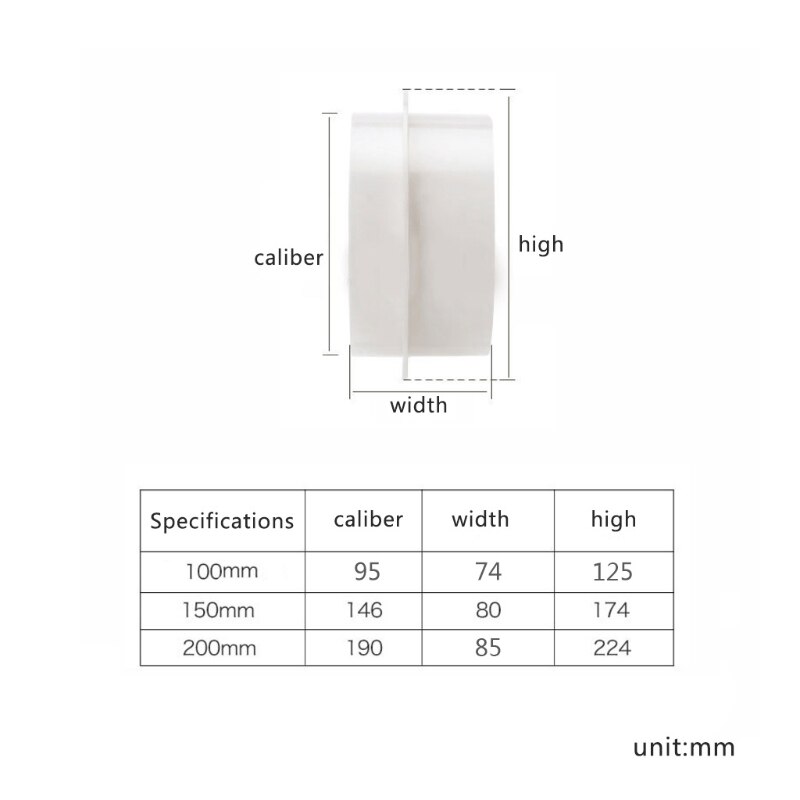 Pipe Draft Blocker Backdraft Damper Ventilation Duct Inline Extractor Fan Vent Back Draught Shutter