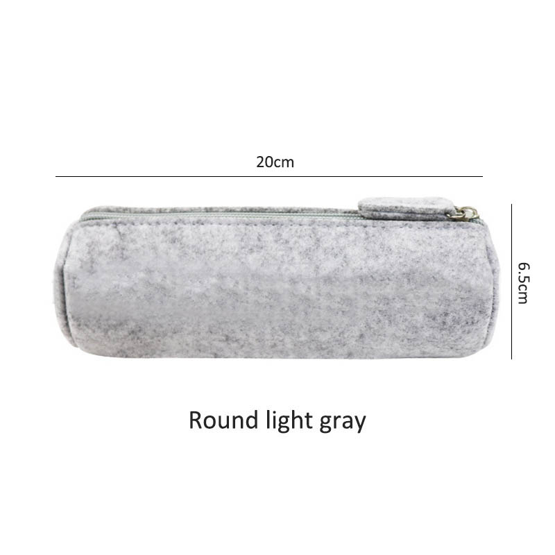 Felt Fabric Portable School Office Supplies Coin Purse Pencil Box Makeup Bags Stationery Pencil bag Zipper