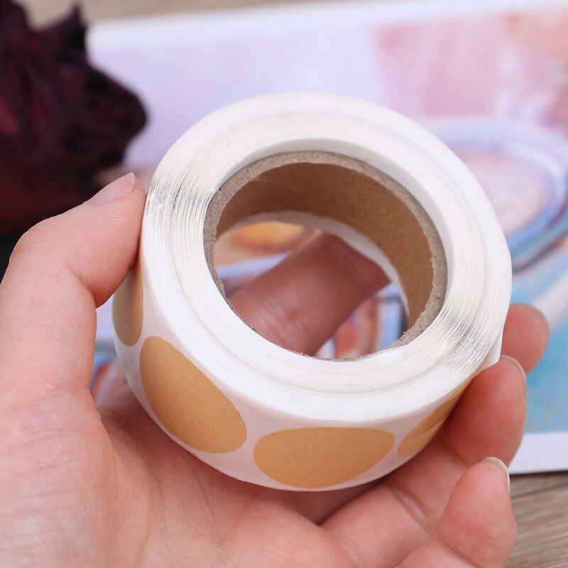 500 stuks/set kraftpapier sticker labels scrapbooking blanco koeienhuid sticker sluitsticker voor pakket briefpapier schrijf een brief