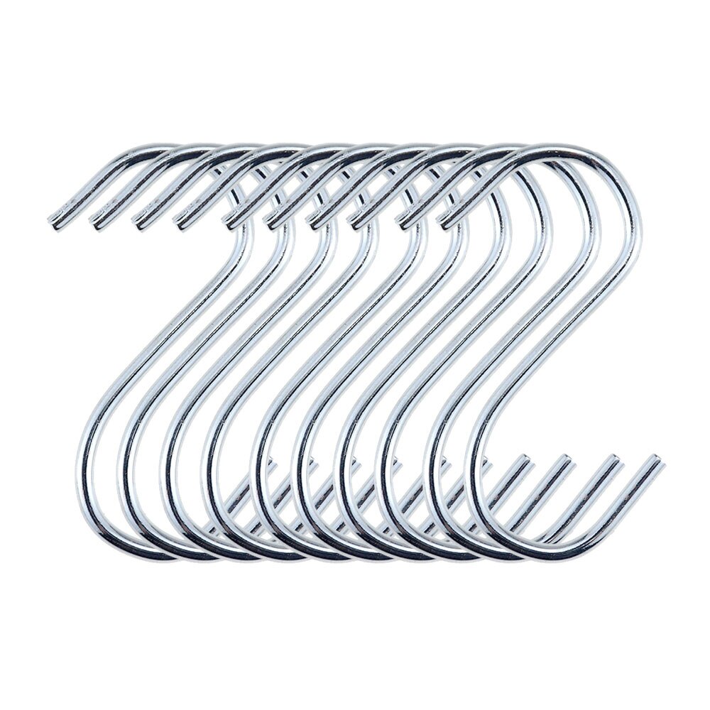 10PCS Kitchen metal s-shaped hook rack storage rack receive a case necessary household multi-functional storage hook: Default Title