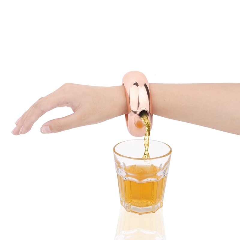 Gorąca bransoletka kolba ze stali nierdzewnej piersiówka na wino bransoletka w kształcie Whisky Drinkware lejek robić wina zestaw butelek + 1 lejek