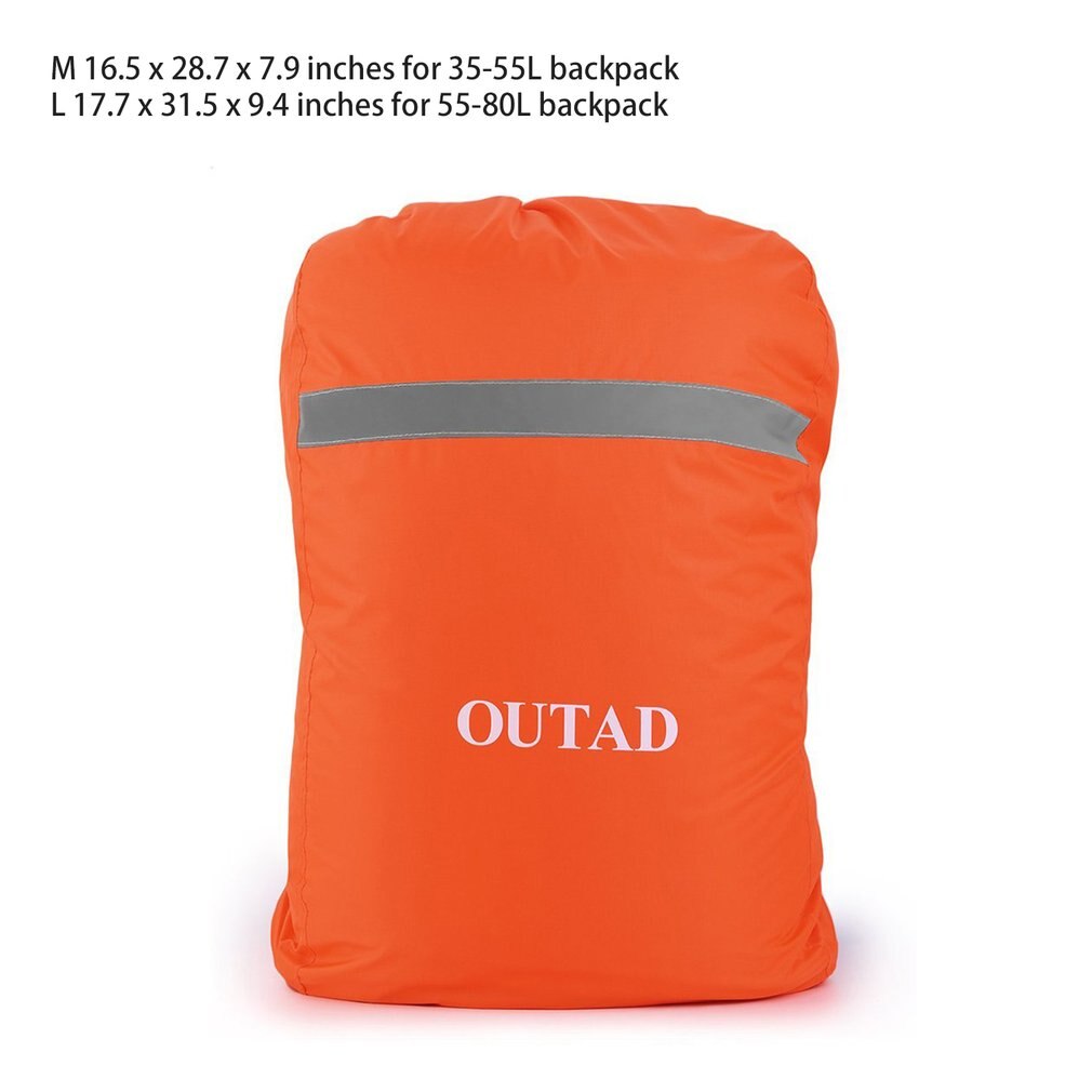 Protable 300D Oxford Fabric Waterproof Backpack Rain Cover Travel Rain Bag Dust With Reflective Strip Rain Proof Cover Dust Bag