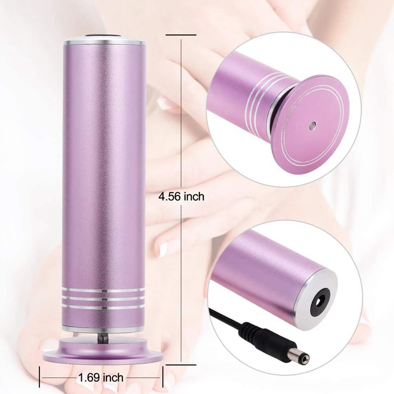 Eu plug verbeterde elektrische voet eeltverwijderaar met 60 stuks vervangende schuurpapier schijven ,2.5x krachtige elektronische voetvijl pedicure