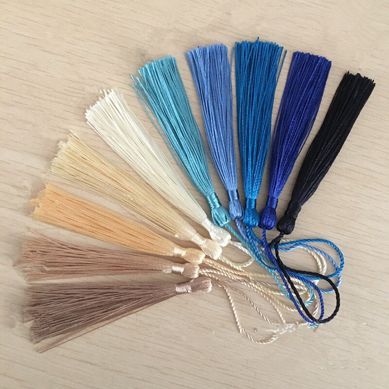 10 sztuk mieszane kolor 14cm jedwabne frędzle fringe szycia Bang zakończenie z frędzlami kluczowe frędzle dla DIY biżuteria naszyjnik chiński węzeł