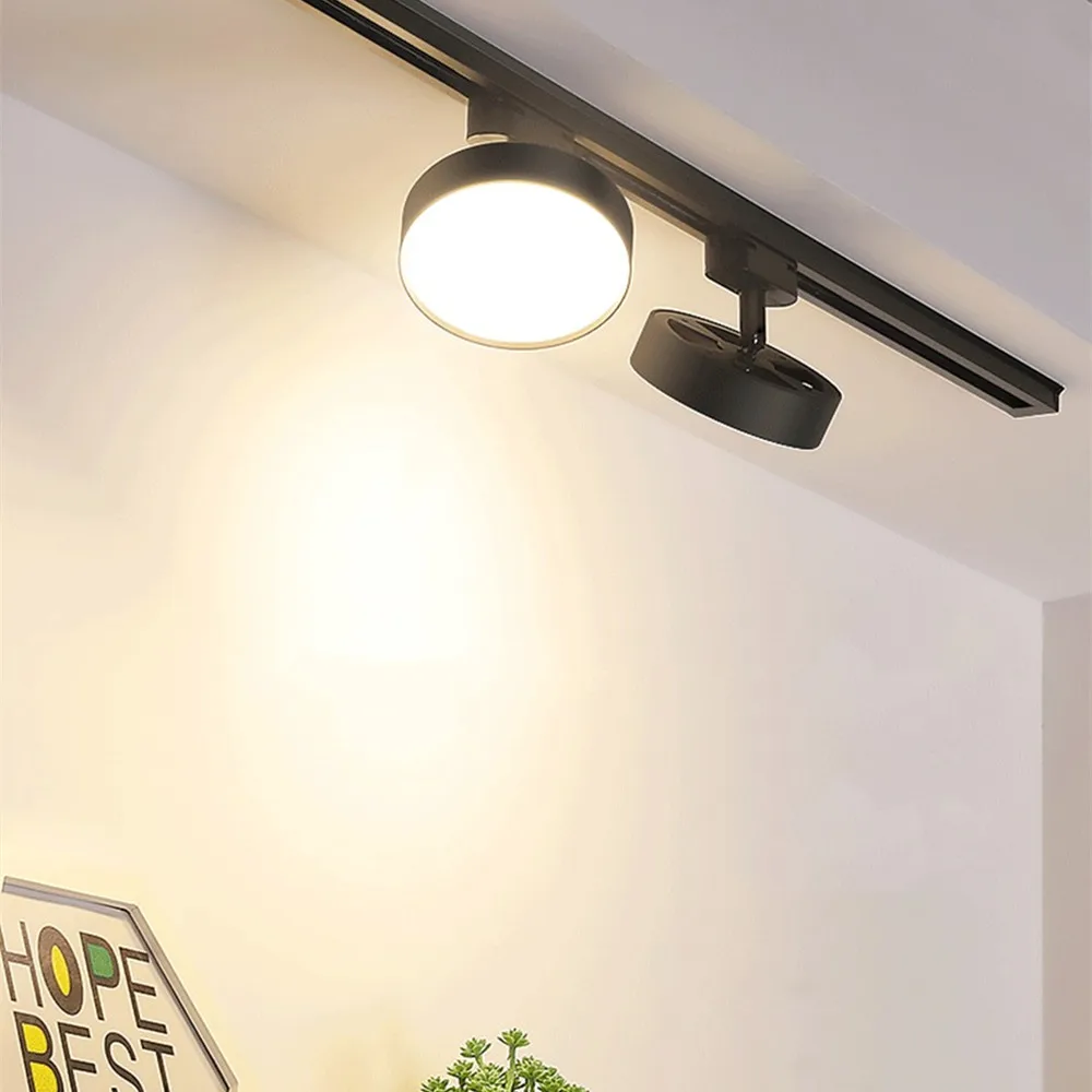 Faretti portato su Binario - 7W-18W - Moderno - Regolabile 360° - Bianco/Nero