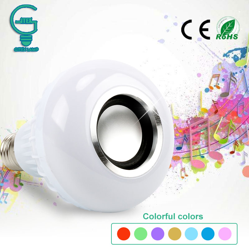 Draadloze Bluetooth Speaker Lamp Muziek Dimbare 12 W LED Lamp Licht Lamp E27 Muziek Bombillas Ampul Lampada