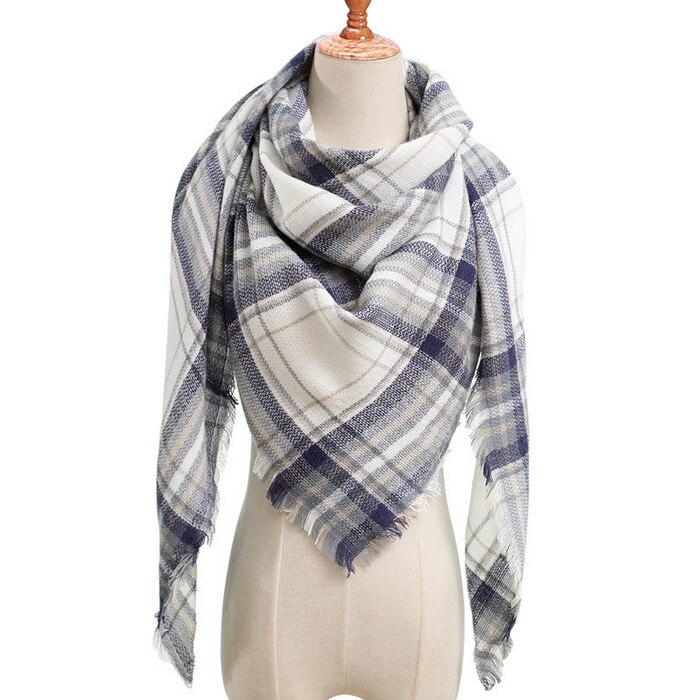 Plaid Farbe Einfache frauen Schals Dreieckige 140*140*210cm Kaschmir Warme Herbst Winter Schals wickelt schal für Frauen
