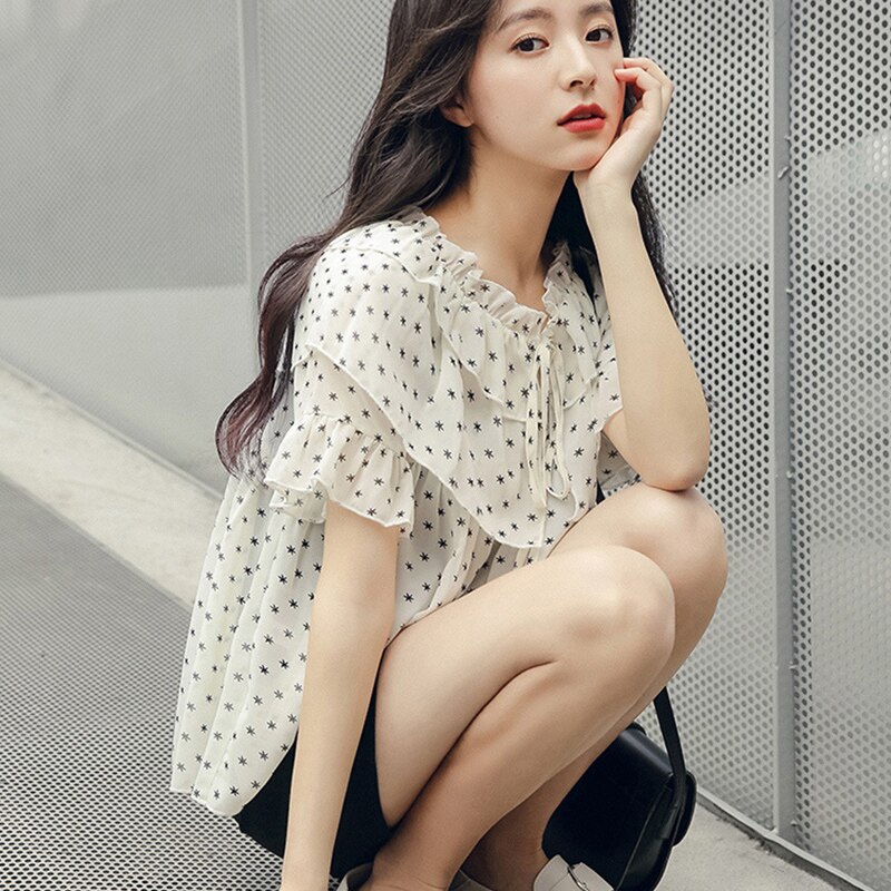 New Women Long Kimono Cardigan Floral Print Flare Sleeves Irregular Casual Chiffon Women Blouses Plus Size Blusa Outerwear Green