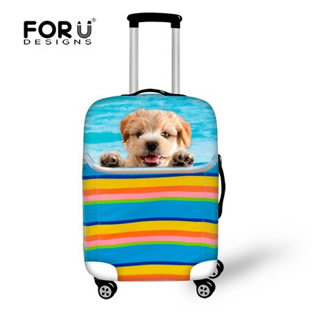 FORUDESIGNS Luggage Cover - Elastic Suitcase Protector - Dustproof Cartoon Print - Fits 18-30 Inch: CA4835M
