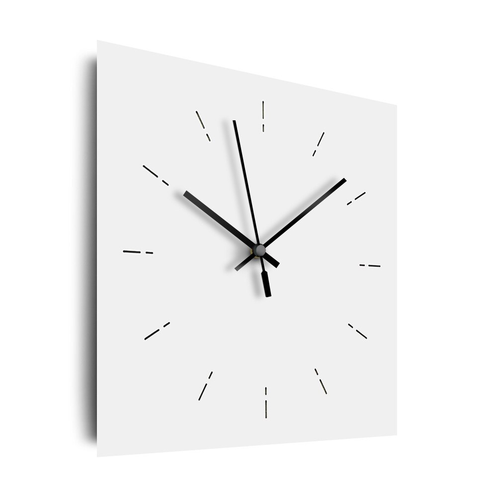 MDF Wooden Hanging Wall Clock Simple Modern Quiet Europe Quartz Watch Large Living Room Square Wall Clock Decor
