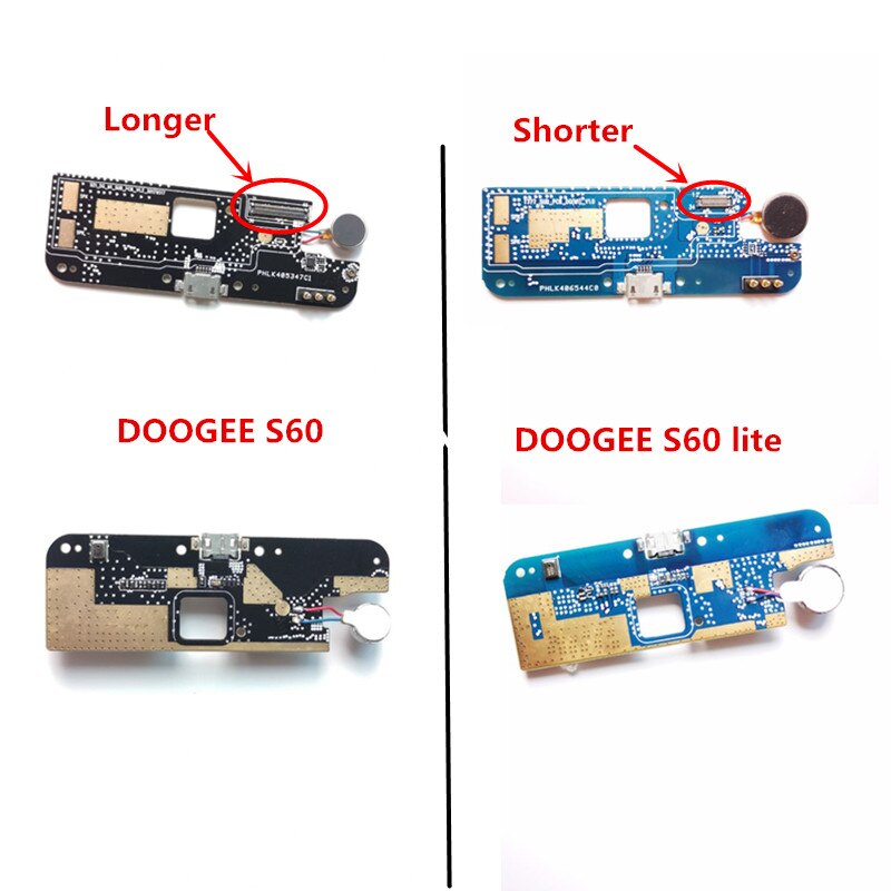 Originele Charge Dock Connector Usb Board Poort Met Vibrator Motor Flex Kabel Voor Doogee S60/S60 Lite Telefoon