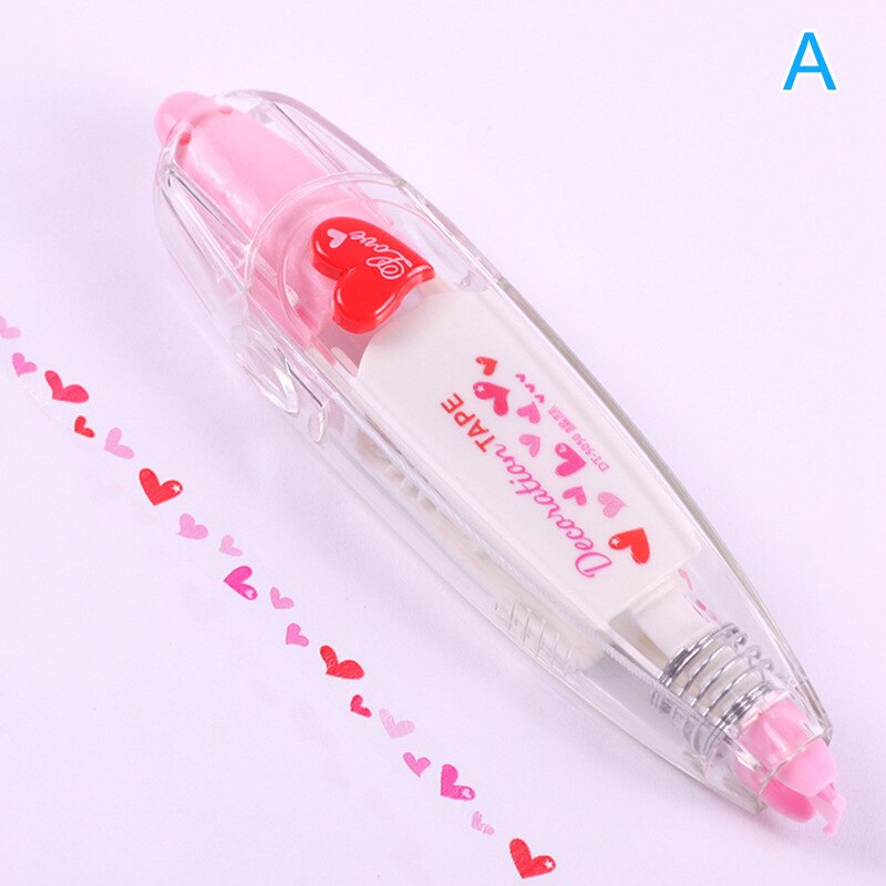 Cartoon Floral Sticker Tape Pen Funny Kids Stationery Notebook Diary Decoration Tapes Label Sticker Paper Decor for Kids 66CY: A