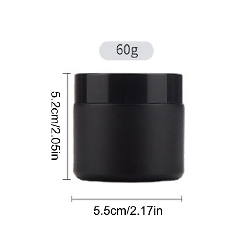 Plastic Lid Empty Jars Black Glass Cream Jar Cosmetic Container 10/30/60g Glass Bottle Make Up Container Travel Cosmetic Jars: light yellow