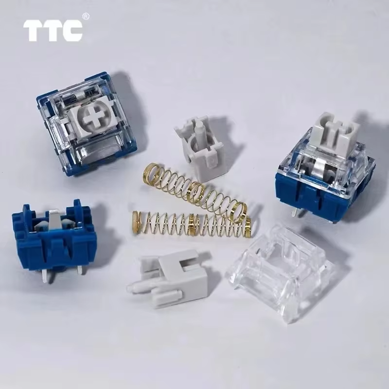TTC Speed Silver V2 DIY teclado mecánico personalizado para jugadores interruptor lineal 45gf 3 pines RGB SMD interruptores de intercambio en prevención de contatos
