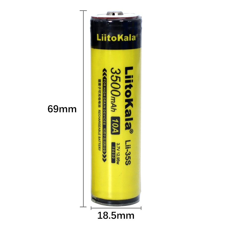 10 Pcs Liitokala Lii-35S 18650 Batterij 3.7V Lithium Ion 3500 Mah Lithium Batterij Geschikt Voor Zaklamp Pcb Bescherming