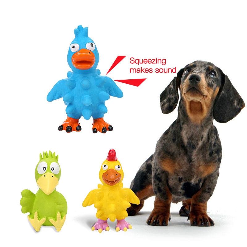 Latex Nibble Barbed Screaming Chicken Natural Latex Nibble Molar Tooth Cleaning Pet Toy Safety Dog ​​Chew Toy Pet Supplies