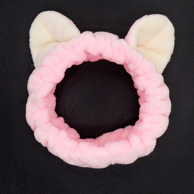 plusieurs styles mignon élastique oreilles de chat bandeaux pour femmes filles maquillage visage lavage bandeau coiffure casque accessoire de cheveux: Argent