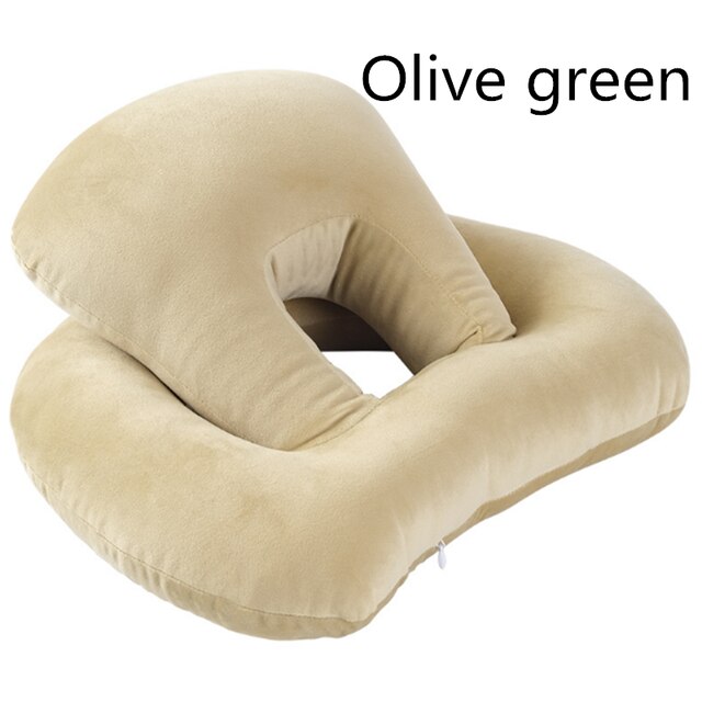 Oreiller de bureau multifonction pour dormir, voyage, Portable, innovant, corps, dos, pliable, protection du cou: green